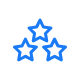 A star icon representing local SEO services on a white background.